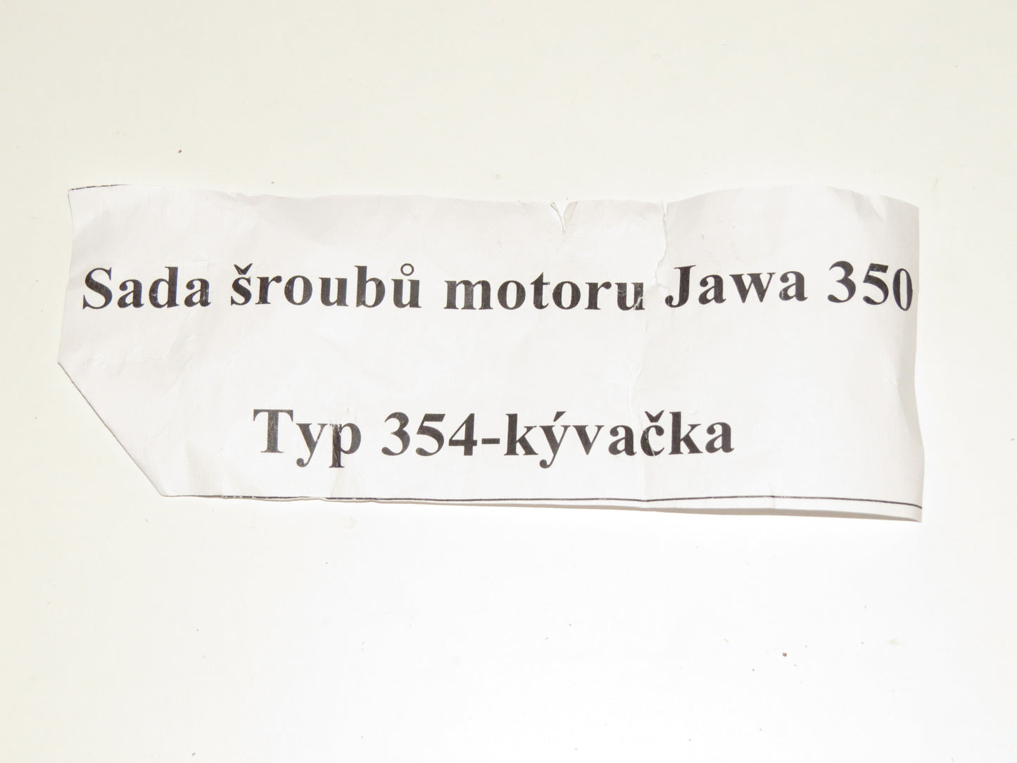 Jawa 350 kývačka sada skrutiek motora