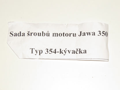 Jawa 350 kývačka sada skrutiek motora